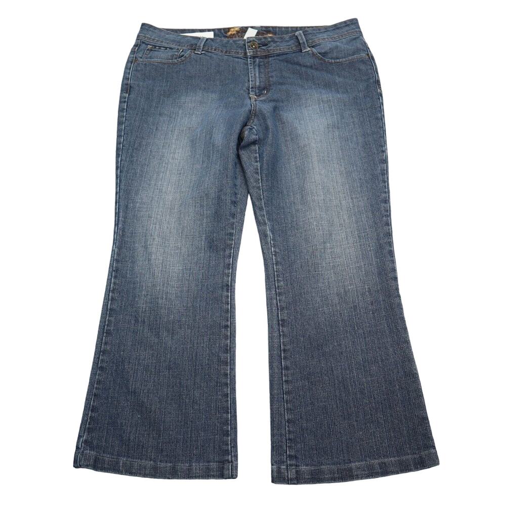 High Sierra Pants Womens 14 Blue Mid Rise 5 Pocket Design Boot Cut Jeans